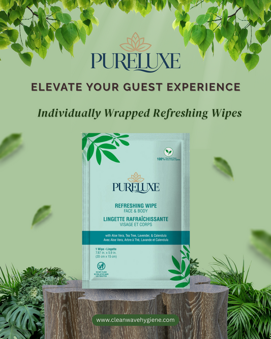 PureLuxe Refreshing Face & Body Wipes - Individually Wrapped