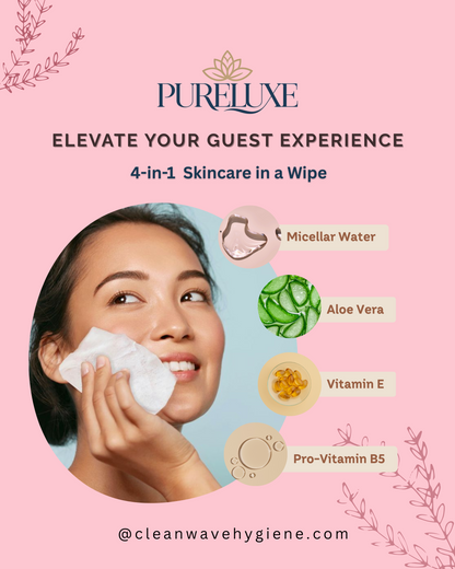 PureLuxe Makeup Remover Wipes Individually Wrapped Bulk