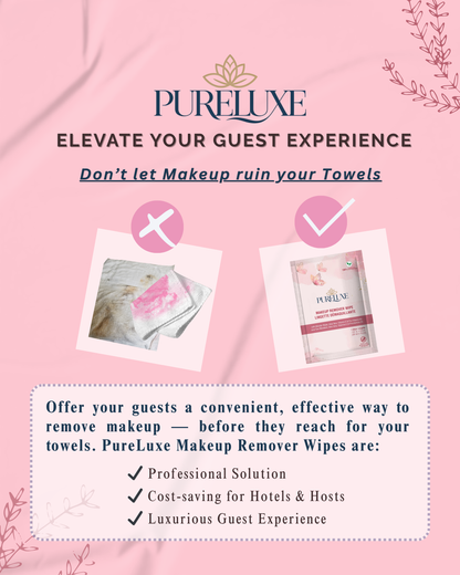 PureLuxe Makeup Remover Wipes Individually Wrapped Bulk