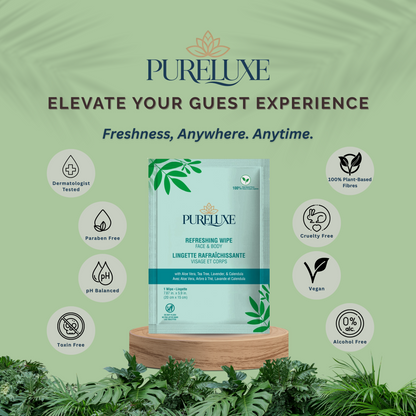 PureLuxe Refreshing Wipes Individually Wrapped Bulk