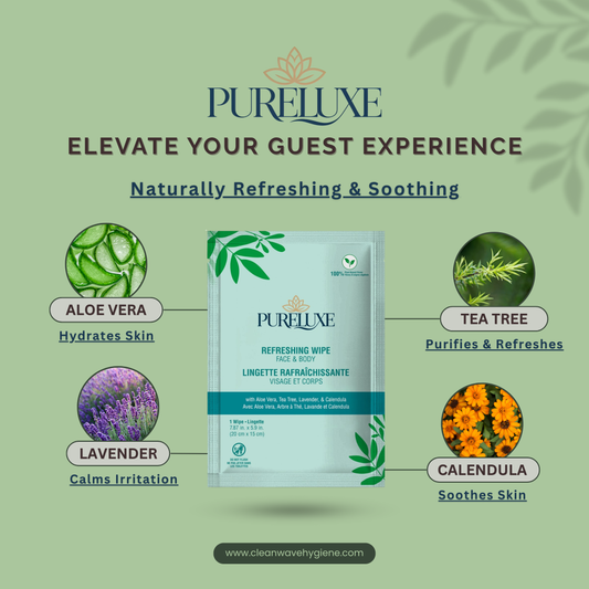 PureLuxe Refreshing Wipes Individually Wrapped Bulk